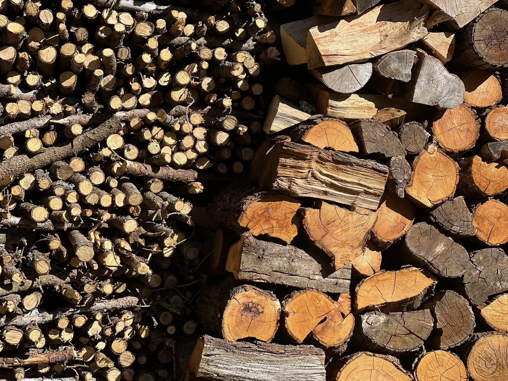Stacked firewood for the mountain house