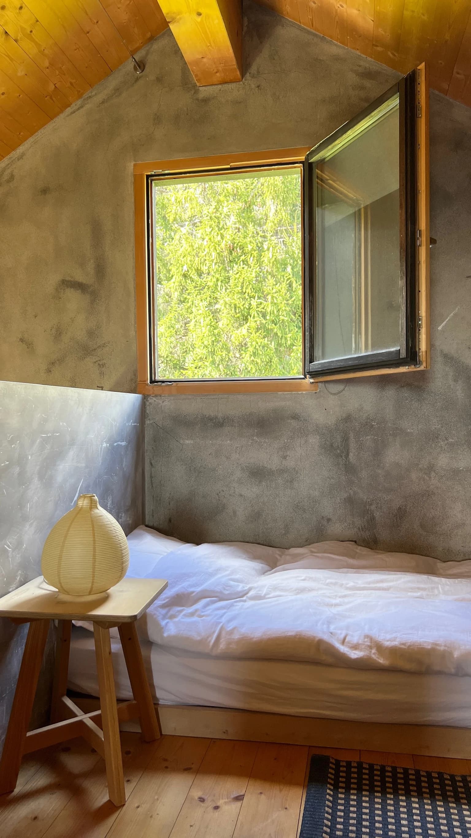Warm interior tones shaped by natural light