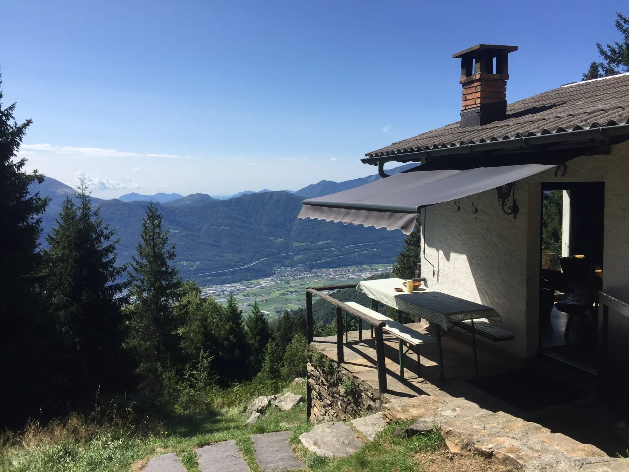 Open panorama where mountain weather leads the mood